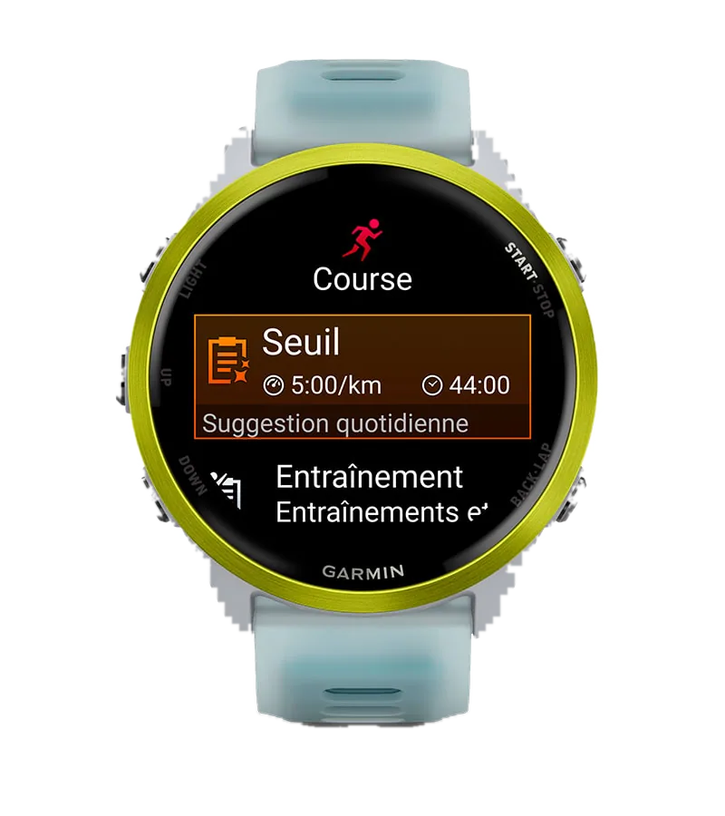 Séance suggérée du jour sur la Garmin Forerunner 570